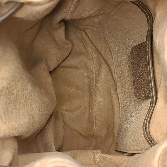 GUCCI ACCESSORIES VINTAGE 70’S WEB SHERRY DRAWSTRING GG SUPREME COATED BUCKETBAG - Picture 12 of 17